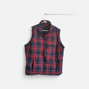 Talbots Plaid Sleeveless Full Zip Vest Size 3X